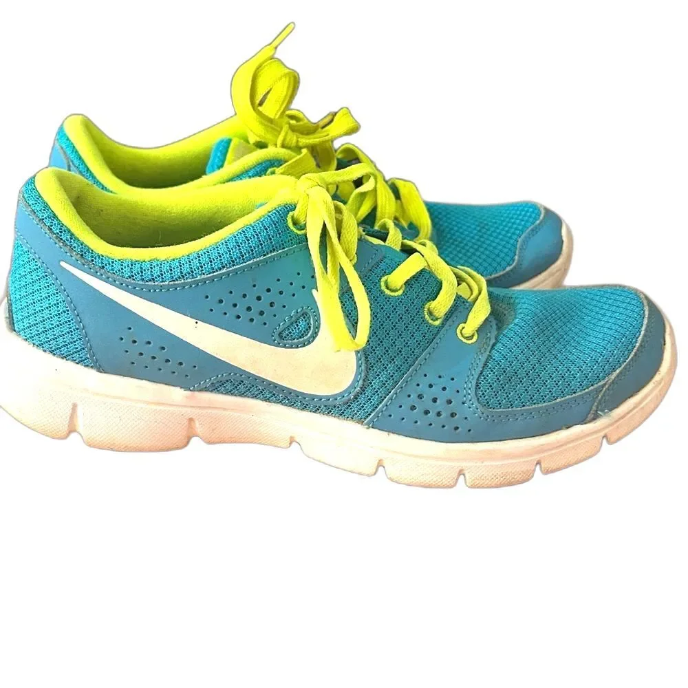 Nike Flex Experience Sneakers Womens US 8 Blue Lace Running Gym Workout Shoes